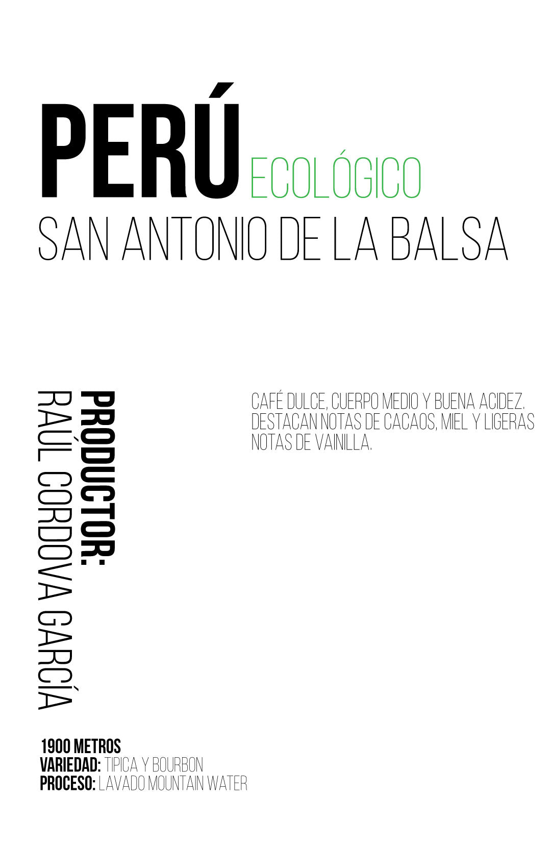 Café de Perú Ecólogico
